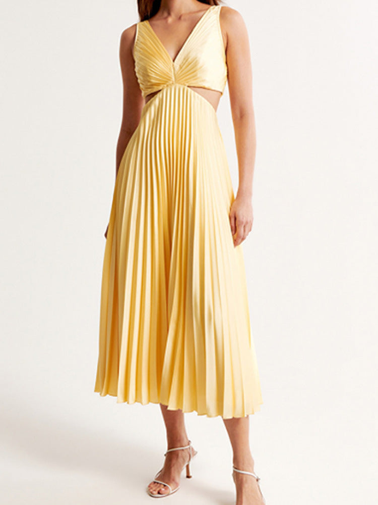 Serena Hollow Pleat Maxi Dress